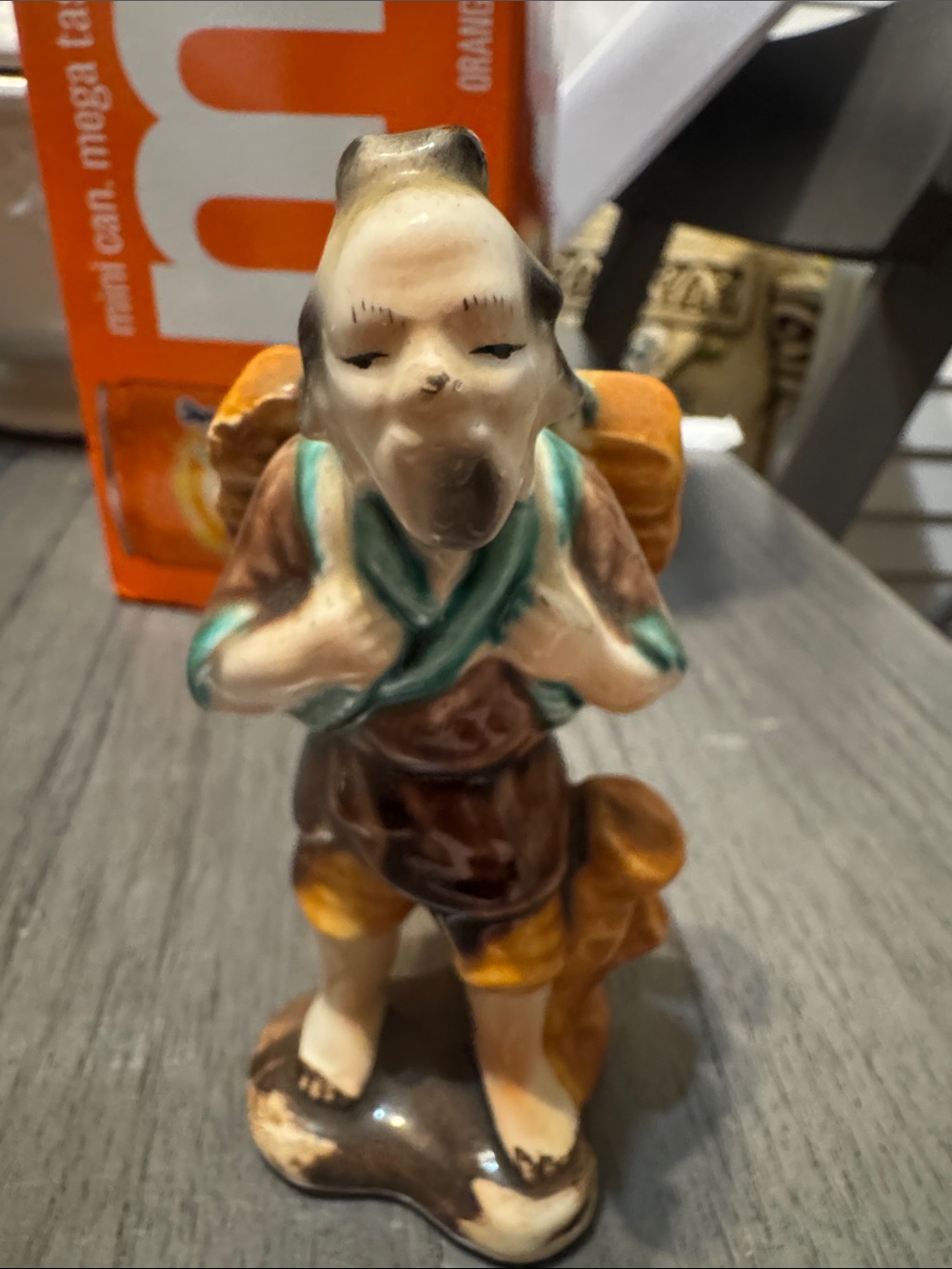 Inarco Japan Traveler Figurine in Brown and Teal